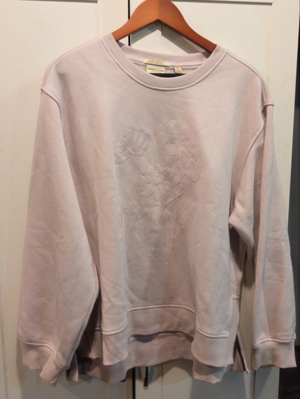 Scotch & Soda Floral Embroidered Sweatshirt Pink XXL/TTG
